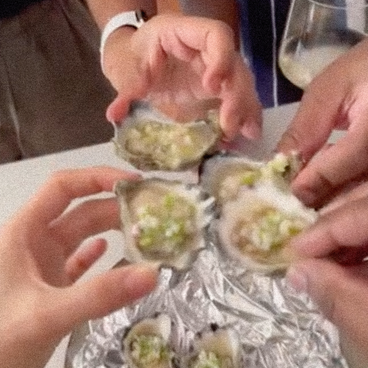 Green Apple Mignonette on Oysters from Justin Narayan